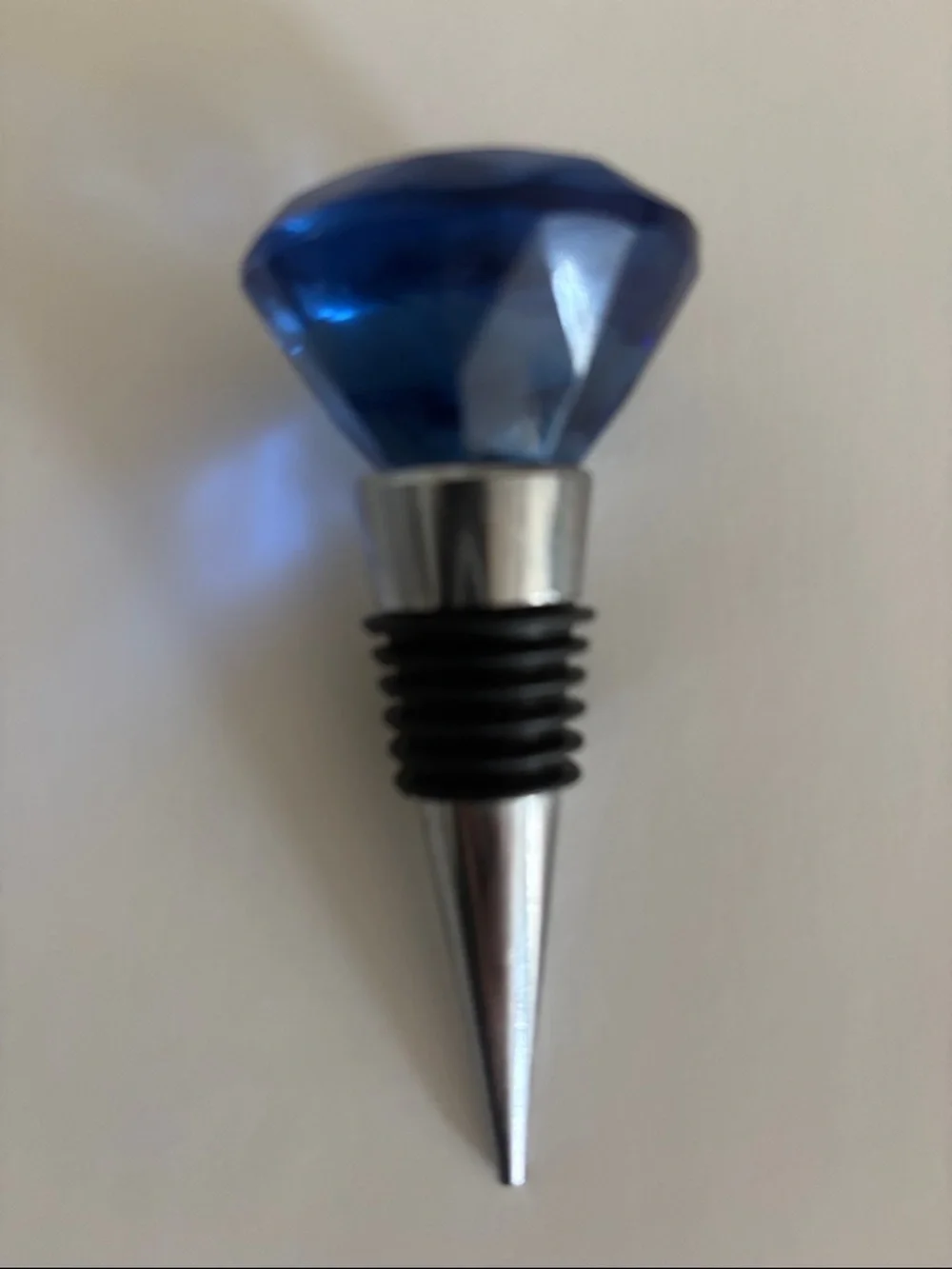 Set of 3 Decorative Faceted Gem Bottle Stoppers